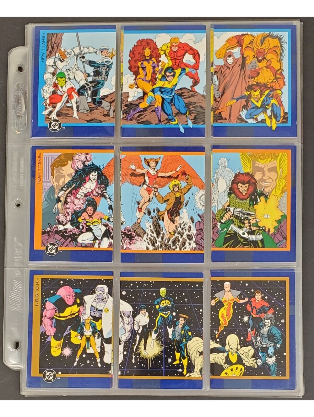 Vintage 1993 DC Comics Trading Cards Collection in Protective Sleeves VG 81 Pcs